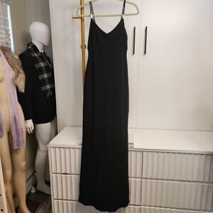 XS Black Spaghetti Strap Maxi Lauren Ralph Lauren Dress, Black Tie Dress, Size 2
